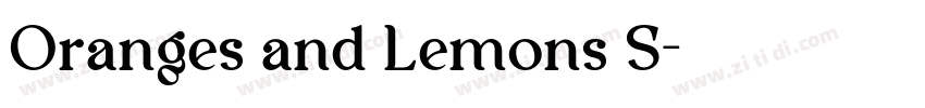 Oranges and Lemons S字体转换